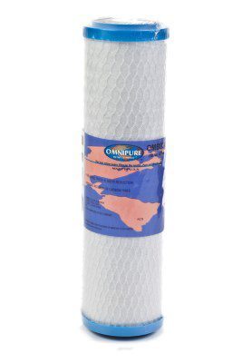 1 mic.10'x 2.5" Cyst Silver Carbon Block USA made( Omnipure )