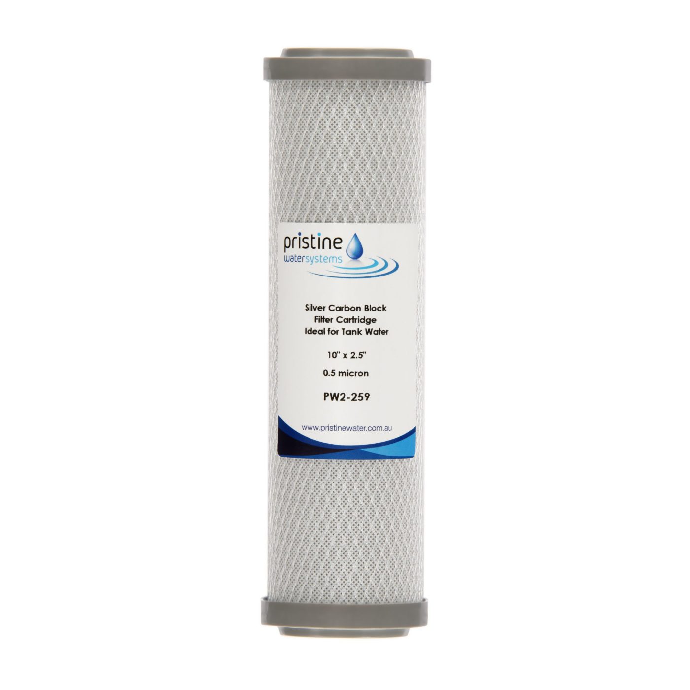0.5mic 10"x2.5" Silver Impregnated Carbon Block Ideal for Tank water (Box 20)